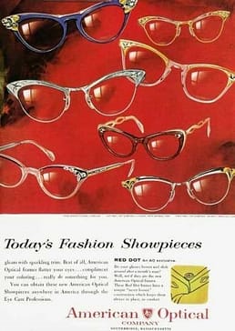 1950 Anuncio gafas ojo de gato